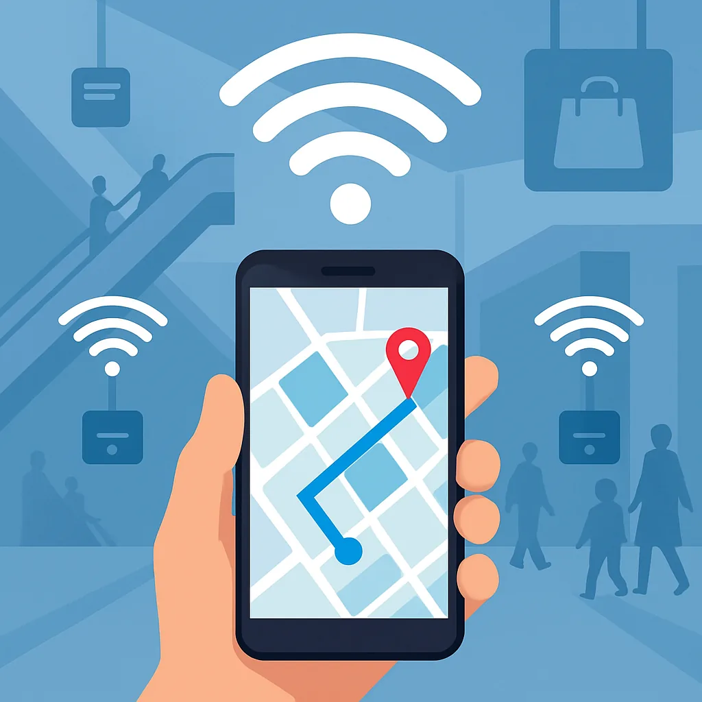 WiFi positioning technology diagram