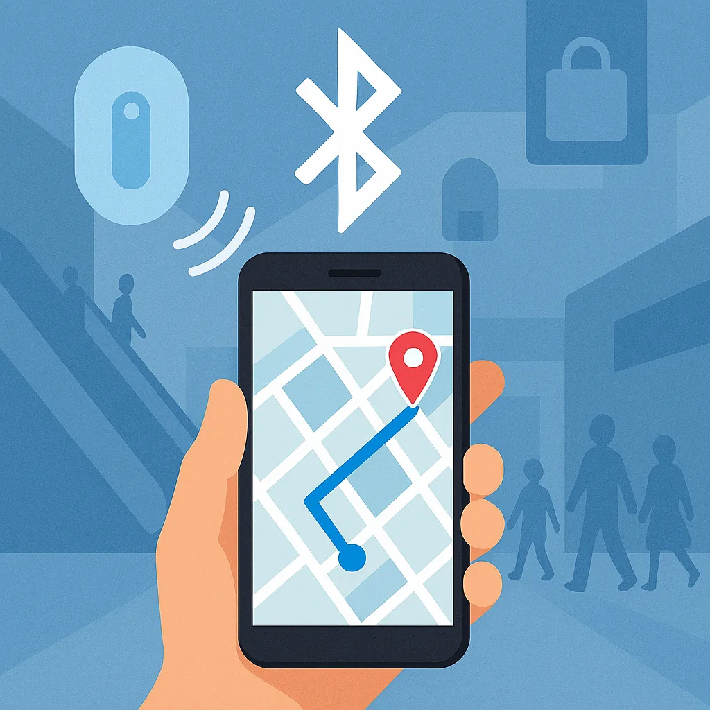 Bluetooth iBeacon positioning technology diagram