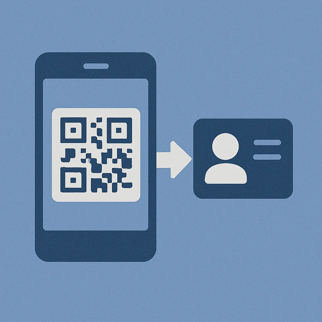 QR code identity verification illustration